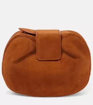 Полукожаный клатч Gabriela Hearst, Cognac