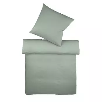 Полульняное постельное белье Fleuresse Прованс 240х220 см + 2х 80х80 см шалфей