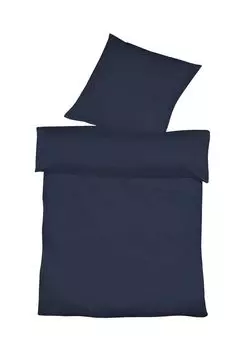 Полульняное постельное белье Fleuresse Прованс 200х220 см + 2х80х80 см темно-синий