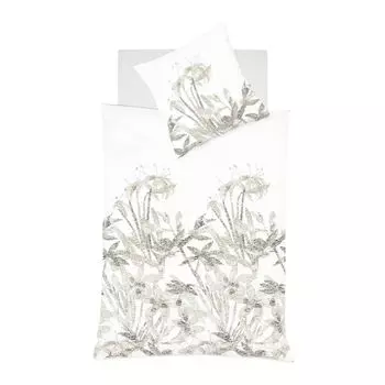 Полульняное постельное белье Fleuresse Прованс Cassis Helmond лен 200х220 см + 2х 80х80 см