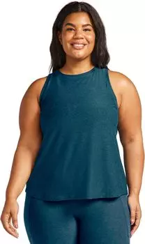 Полулегкая майка больших размеров для ребалансировки Beyond Yoga, цвет Blue Gem Heather