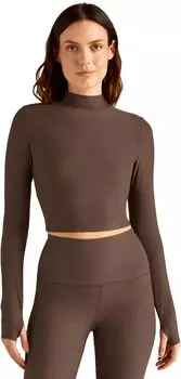 Полулегкий вес в укороченном пуловере Beyond Yoga, цвет Truffle Heather