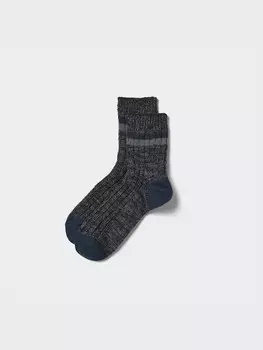 Полуноски в полоску, в полоску Uniqlo, черный