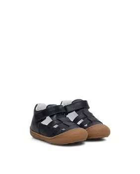 Полуоткрытые повседневные кожаные сандалии для мальчиков Naturino, темно-синий