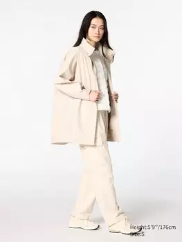Полупальто blocktech Uniqlo, бежевый