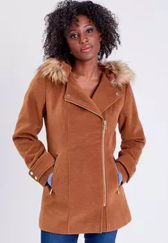 Полупальто Gerader Mit Kapuze Cache Cache, коричневый