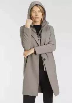 Полупальто HECHTER PARIS (комплект, 2 шт.), со встроенным жилетом, цвет Camel