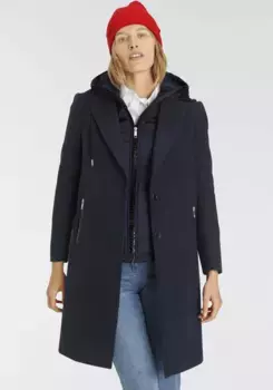 Полупальто HECHTER PARIS (комплект, 2 шт.), со встроенным жилетом, цвет морской волны