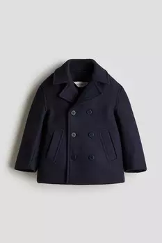 Полупальто из смесового кашемира H&M, синий