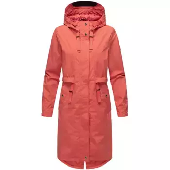 Полупальто Наваху "Silberperlee", стильное водоотталкивающее пальто с капюшоном Navahoo, коралловый