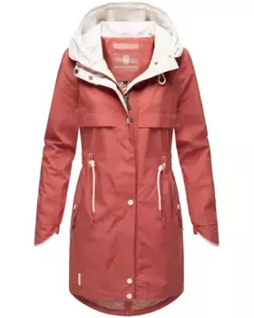 Полупальто Наваху "Xankaa", модная женская парка-переходник Navahoo, красный