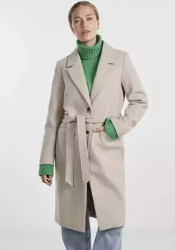 Полупальто "PCNASHA LS COAT NOOS" Pieces, белый