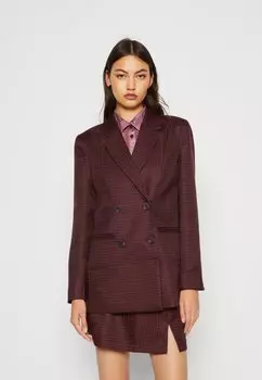 Полупальто PCNILLAN CHECK Pieces, желтовато-коричневый/черный