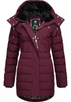 Полупальто Ragwear "Ашанта", стильная, стеганая зимняя парка с капюшоном на подкладке, красный