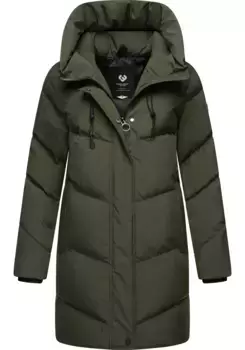 Полупальто Ragwear "Авелин", стеганое женское зимнее пальто, зеленый