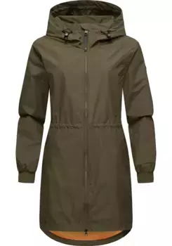 Полупальто Ragwear "Bronja II", стильное переходное пальто на сетчатой подкладке, зеленый