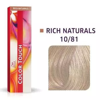 Полуперманентная краска для волос без аммиака 10/81 60мл Wella Color Touch 10/81