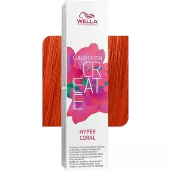 Полуперманентная краска для волос Color Fresh Create Hyper Coral 60 мл, Wella