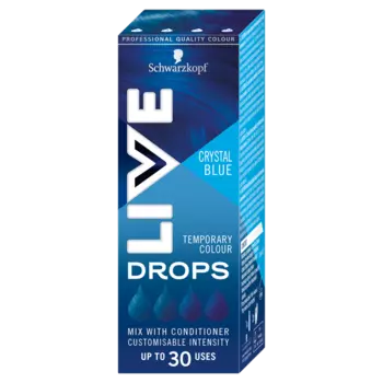 Полуперманентная краска для волос кристально-голубая, 30 мл Live Drops, цвет crystal blue