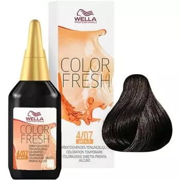 Полуперманентная краска для волос Wella Color Fresh № 4/07 Medium Natural Brown 75 мл
