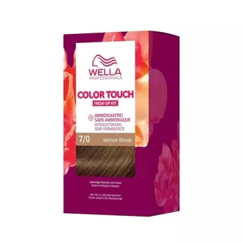 Полуперманентная краска для волос Wella Professionals Color Touch без аммиака — краска для освежения цвета и покрытия седых волос — набор для корней, включая маску для волос «Средний блондин»