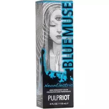 Полуперманентная веганская неоновая электрическая краска для волос Pulp Riot, не тестируемая на животных, Blue Muse 118 мл Pr