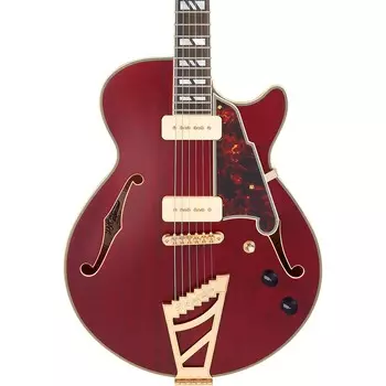 Полуполая электрогитара D'Angelico Deluxe Series SS Satin Trans Wine