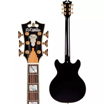 Полуполая электрогитара D'Angelico Excel Mini DC, черная