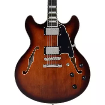 Полуполая электрогитара D'Angelico Premier DC Brown Burst