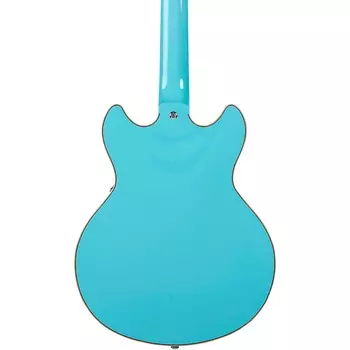 Полуполая электрогитара D'Angelico Premier Mini DC небесно-голубого цвета