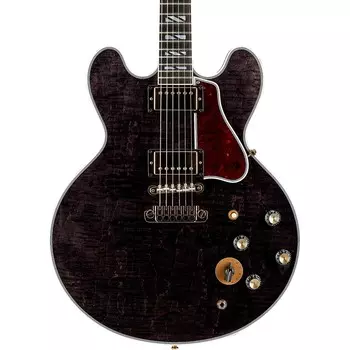 Полуполая электрогитара Gibson Custom BB King Lucille Legacy, прозрачное черное дерево
