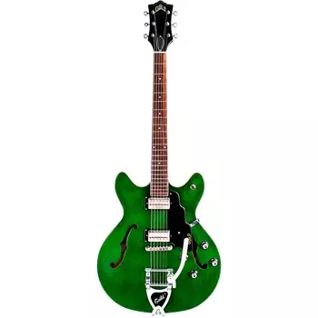 Полуполая электрогитара Guild Starfire I DC с хвостовиком Guild Vibrato, изумрудно-зеленый цвет