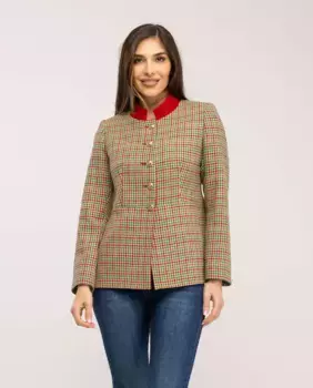 Полуприлегающий женский жакет с воротником Мао Fsh, мультиколор