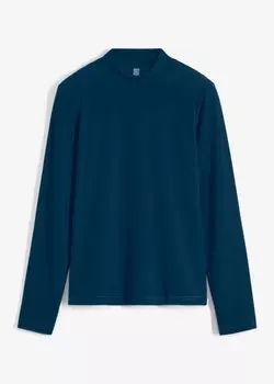 Полупрозрачная бархатная рубашка с длинными рукавами Rainbow, синий