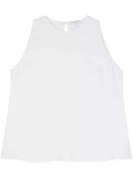 Полупрозрачная блуза без рукавов Boglioli, белый