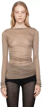 Полупрозрачная блузка Blumarine Taupe