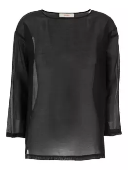 Полупрозрачная блузка Jucca, черный