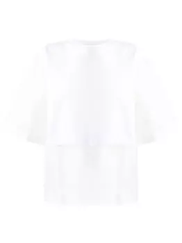 Полупрозрачная футболка Fabiana Filippi, белый
