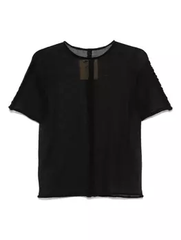 Полупрозрачная футболка Uma Wang, черный