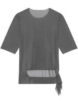 Полупрозрачная футболка Yohji Yamamoto, серый