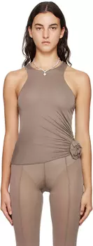 Полупрозрачная майка Blumarine Taupe