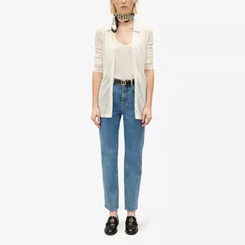 Полупрозрачная рубашка из модала и шелка с воротником Claudie Pierlot, цвет naturels