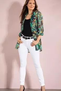 Полупрозрачная рубашка с ботаническим принтом Klass., черный