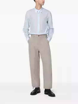 Полупрозрачная рубашка с длинными рукавами Lardini, синий