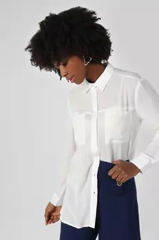 Полупрозрачная рубашка с нагрудными карманами Colin'S, белый