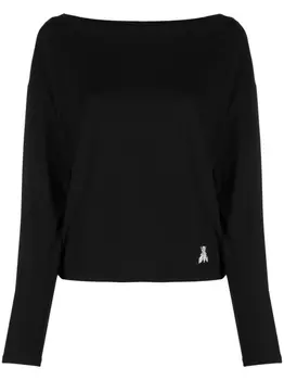 Полупрозрачная толстовка с длинными рукавами Patrizia Pepe, черный