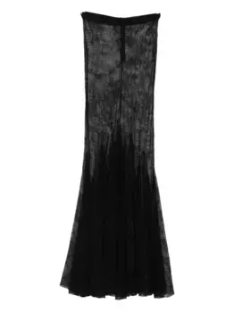 Полупрозрачная юбка David Koma, черный