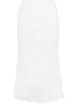 Полупрозрачная юбка миди Cecilie Bahnsen, белый