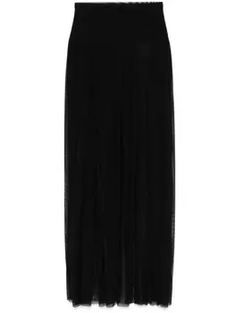 Полупрозрачная юбка миди Norma Kamali, черный