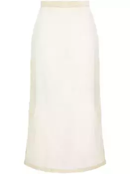 Полупрозрачная юбка с завышенной талией MAISON MARGIELA, нейтральный